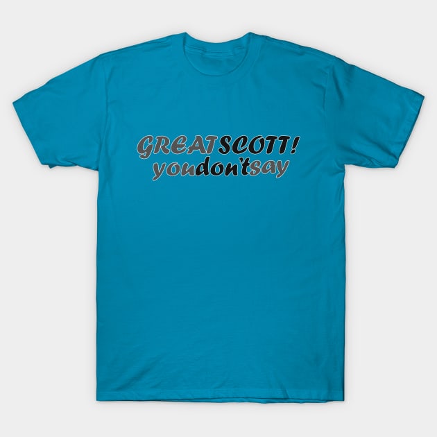 Great Scott - Grey Scale T-Shirt by Fun Funky Designs